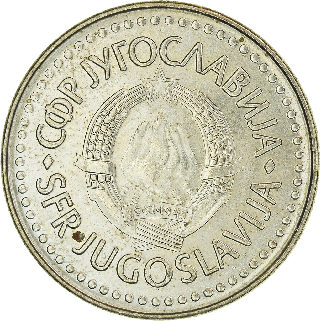 Moneda, Yugoslavia, 100 Dinara, 1987