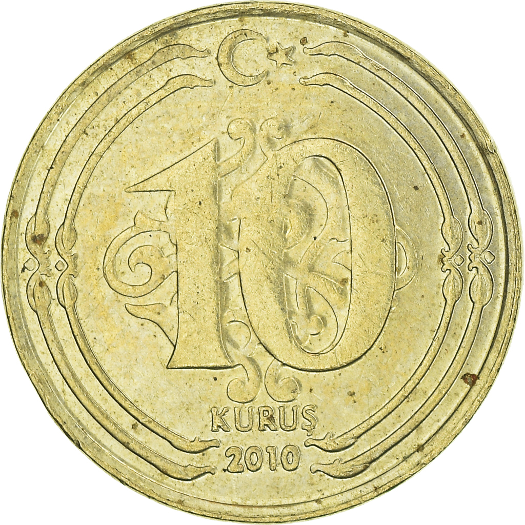 Moneda, Turquía, 10 Kurus, 2010