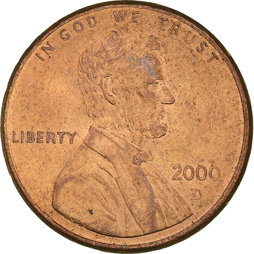 Moneda, Estados Unidos, Cent, 2000