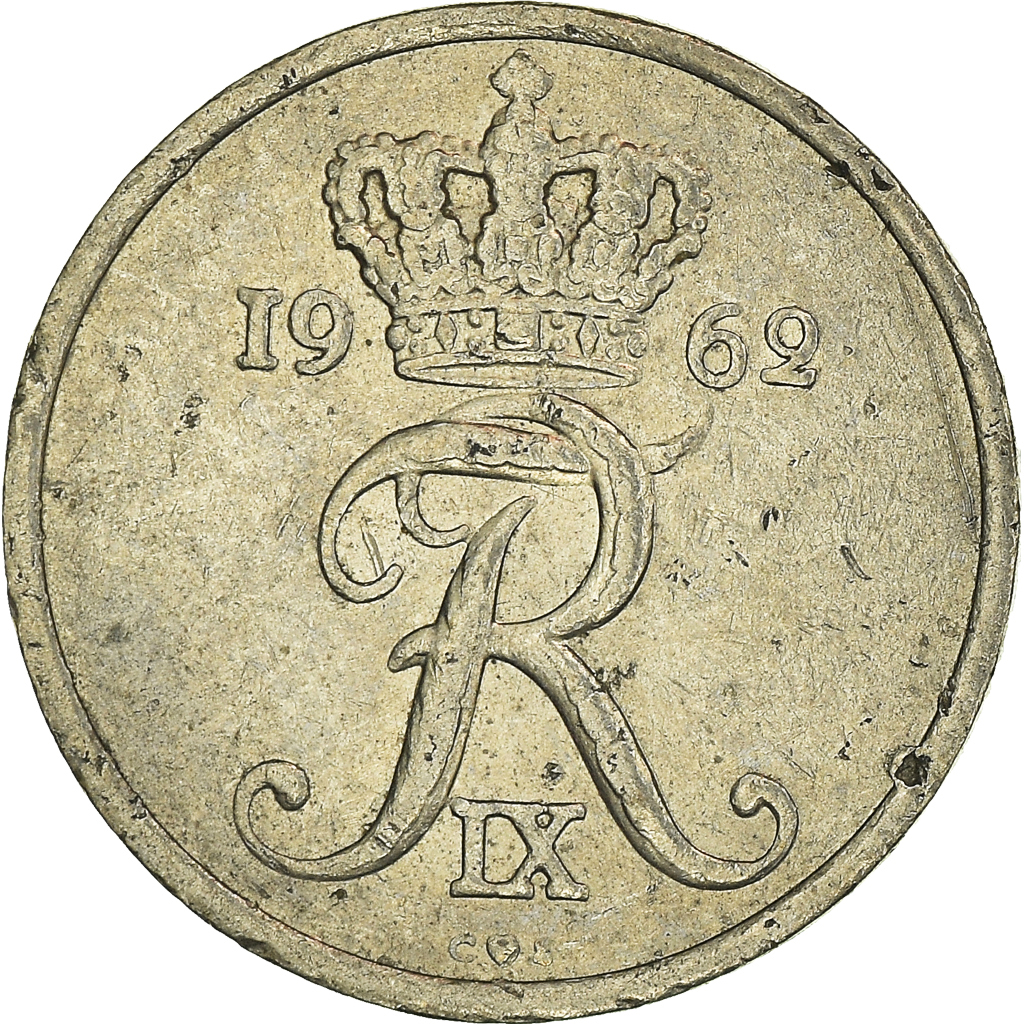 Moneda, Dinamarca, 10 Öre, 1962