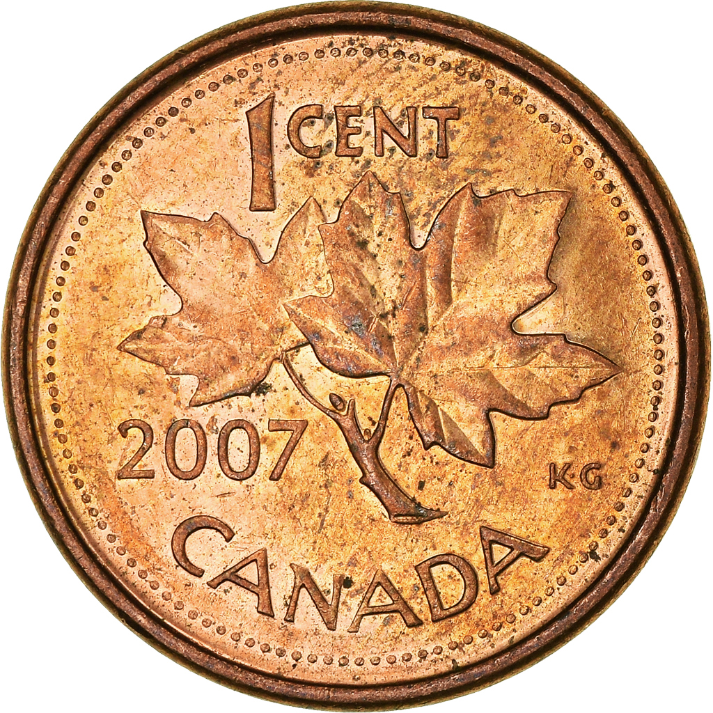 Moneda, Canadá, Cent, 2007