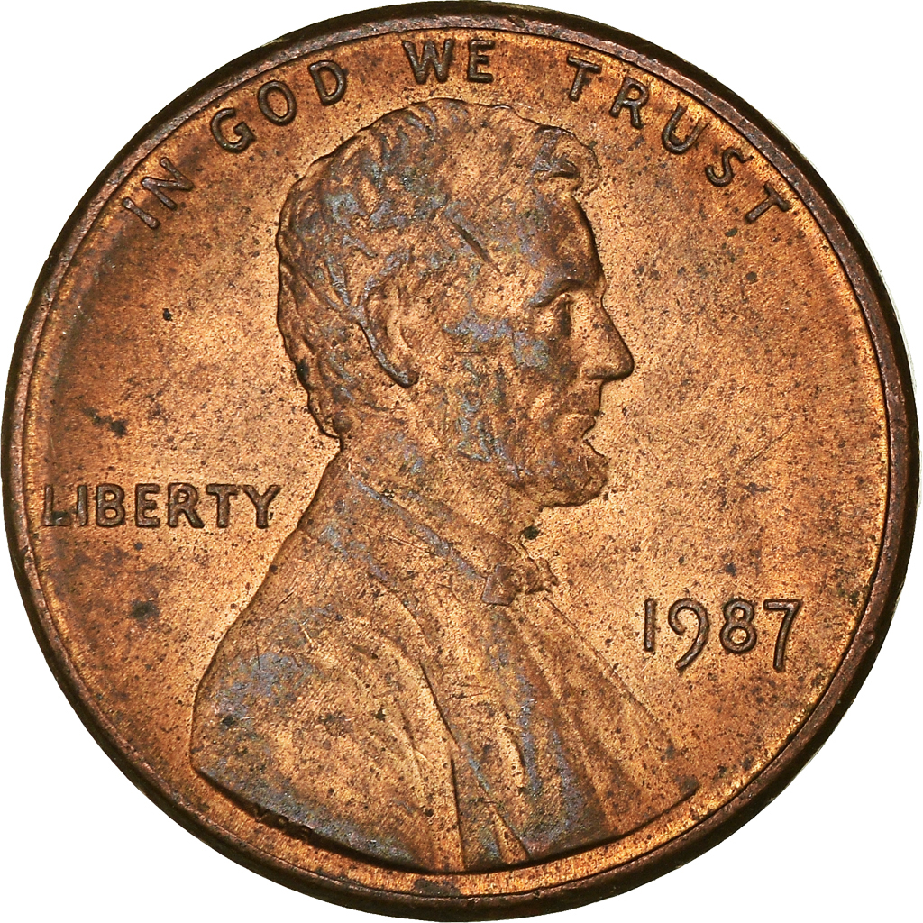 Moneda, Estados Unidos, Cent, 1987