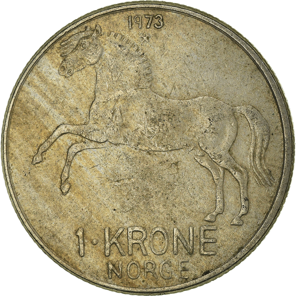 Moneda, Noruega, Krone, 1973