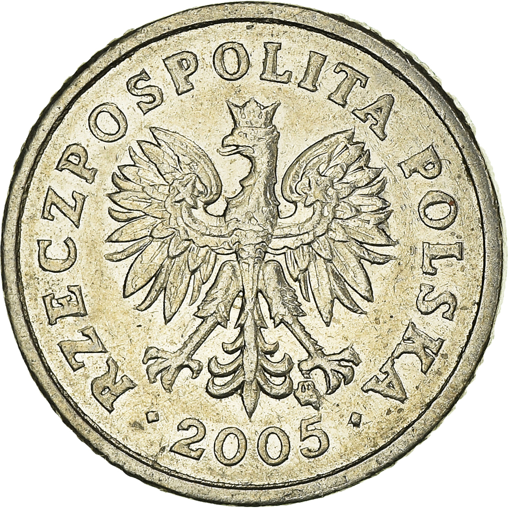 Moneda, Polonia, 10 Groszy, 2005