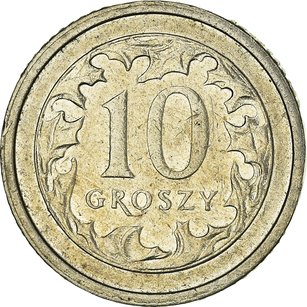 Moneda, Polonia, 10 Groszy, 2005