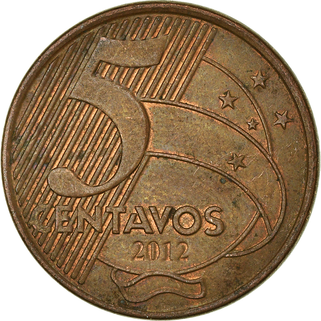 Moneda, Brasil, 5 Centavos, 2012