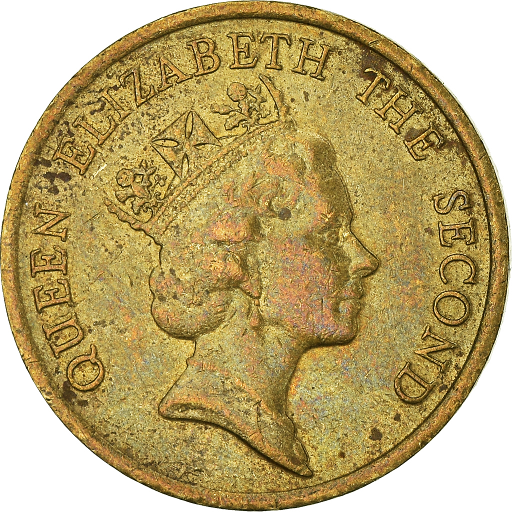 Moneda, Hong Kong, 10 Cents, 1989