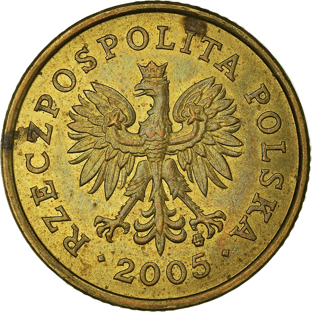 Moneda, Polonia, 5 Groszy, 2005