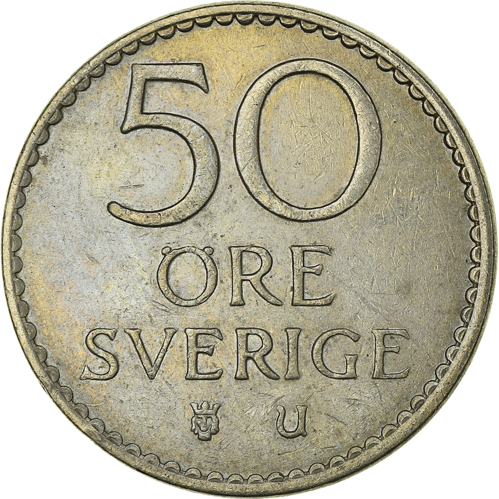 Moneda, Suecia, 50 Öre, 1963