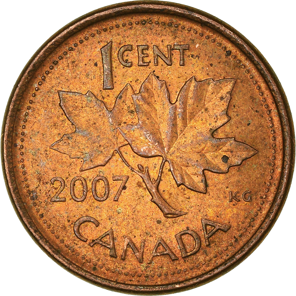Moneda, Canadá, Cent, 2007