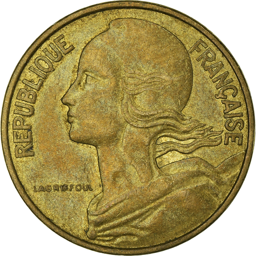 Moneda, Francia, 10 Centimes, 1977