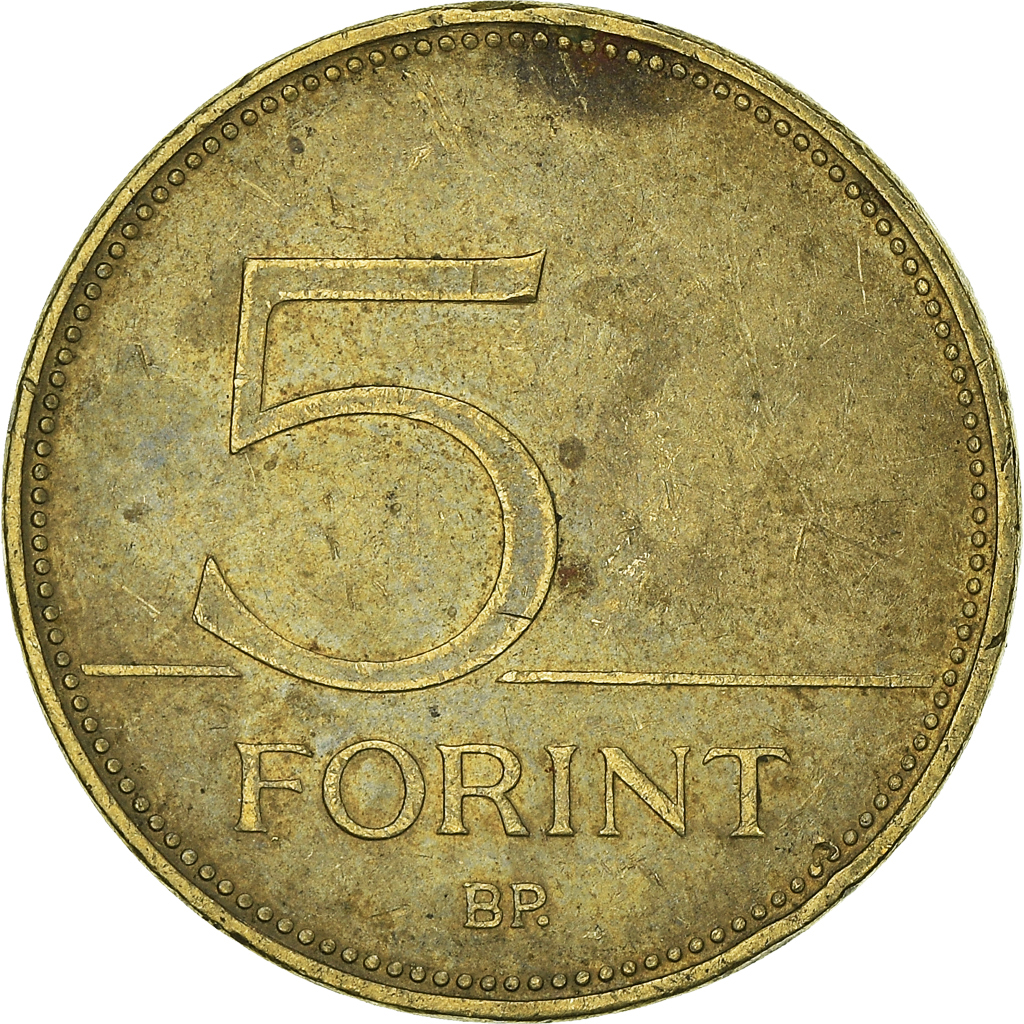Moneda, Hungría, 5 Forint, 2004