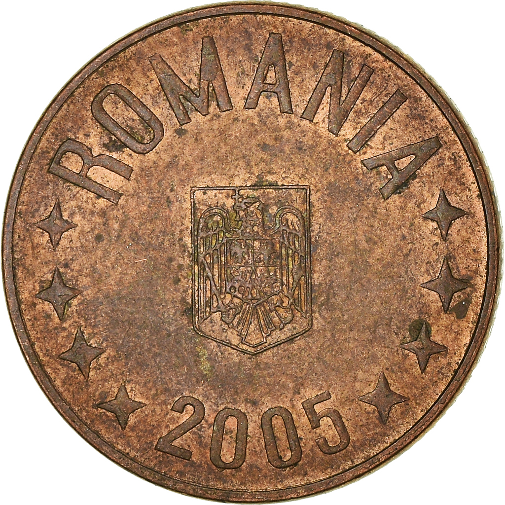 Moneda, Rumanía, 5 Bani, 2005