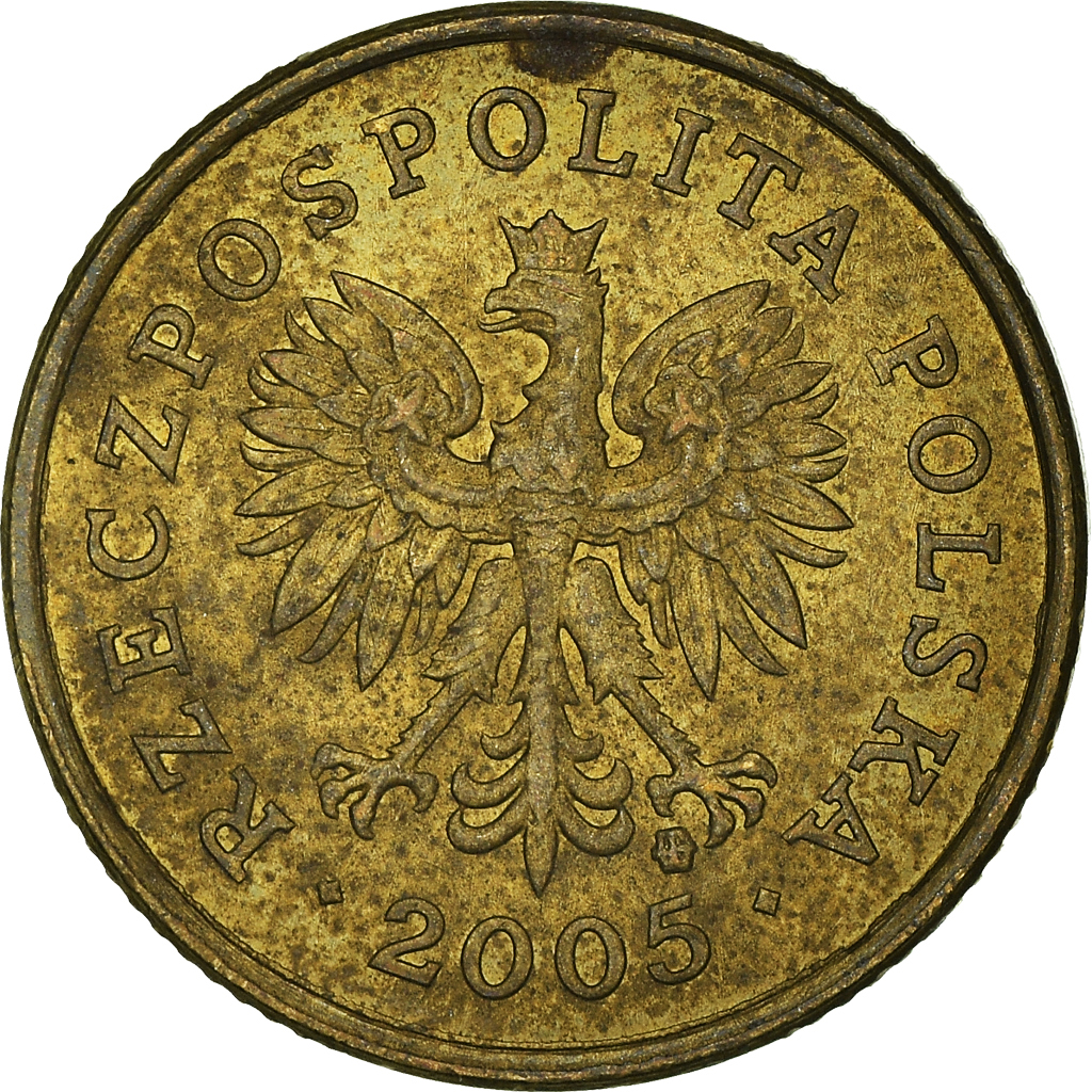 Moneda, Polonia, 5 Groszy, 2005