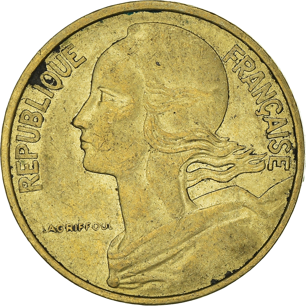 Moneda, Francia, 10 Centimes, 1977
