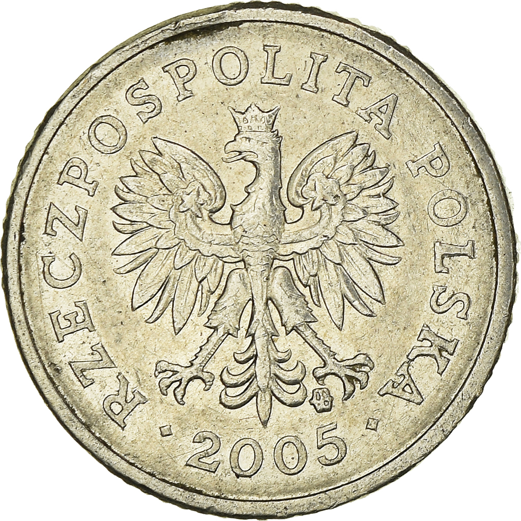 Moneda, Polonia, 10 Groszy, 2005