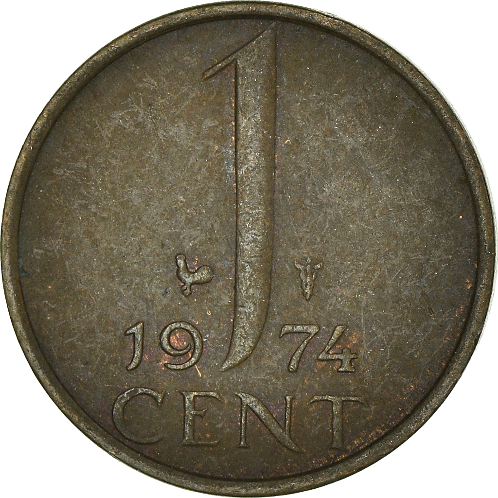 Moneda, Países Bajos, Cent, 1974