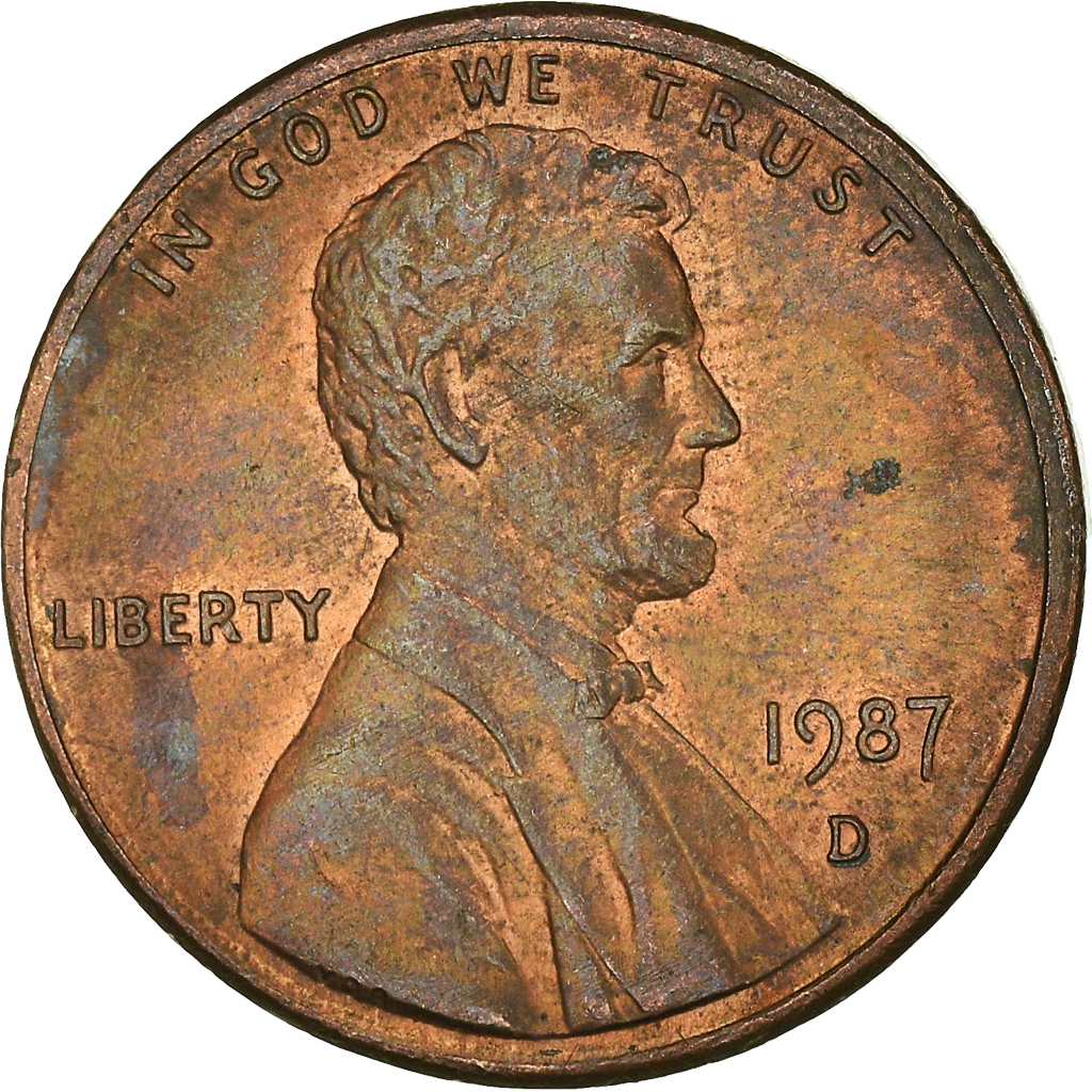 Moneda, Estados Unidos, Cent, 1987