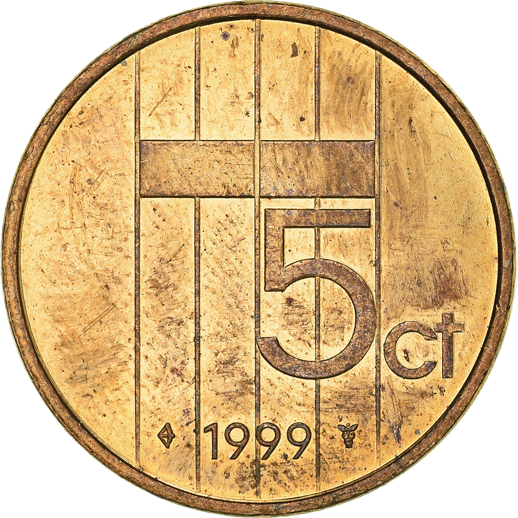 Moneda, Países Bajos, 5 Cents, 1999