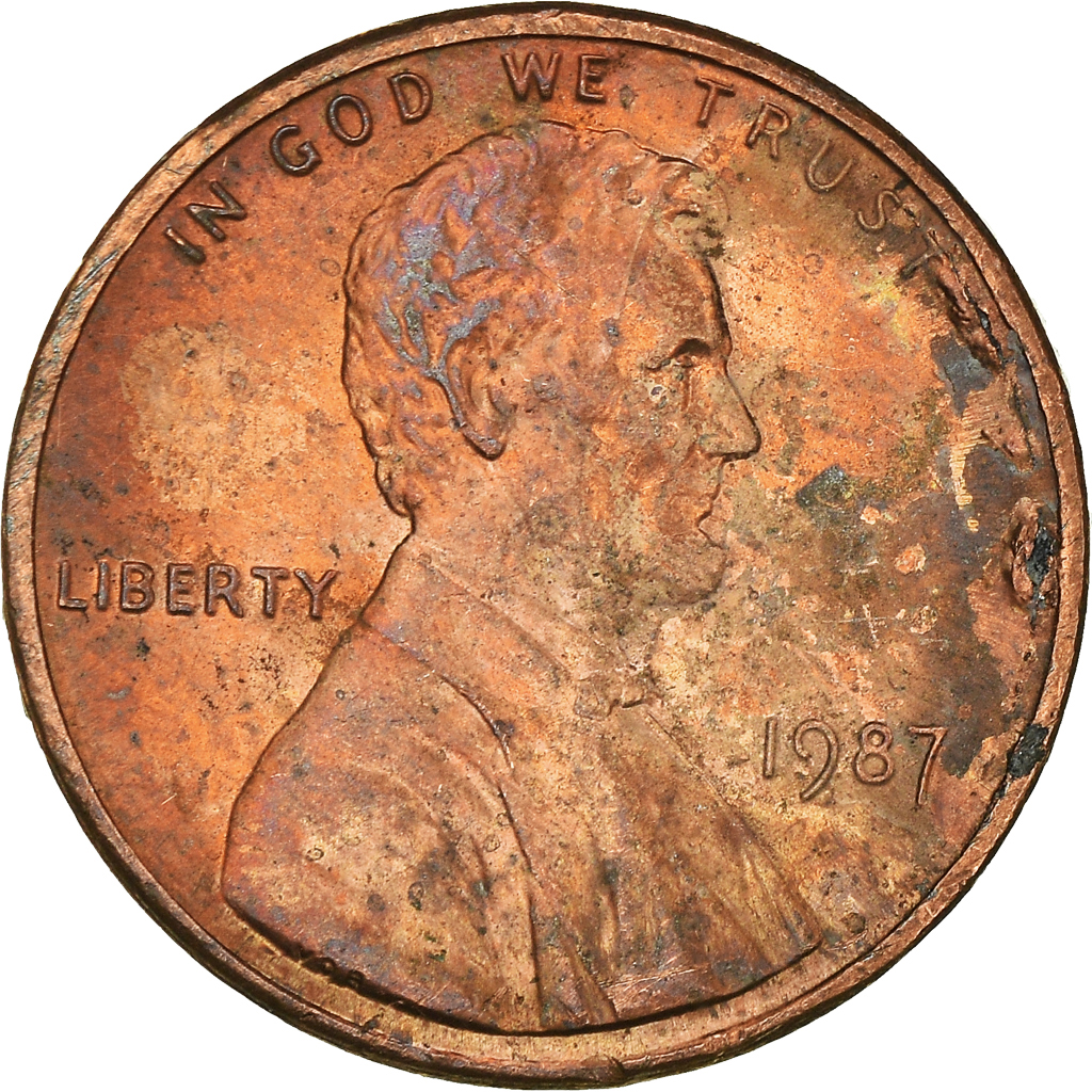 Moneda, Estados Unidos, Cent, 1987