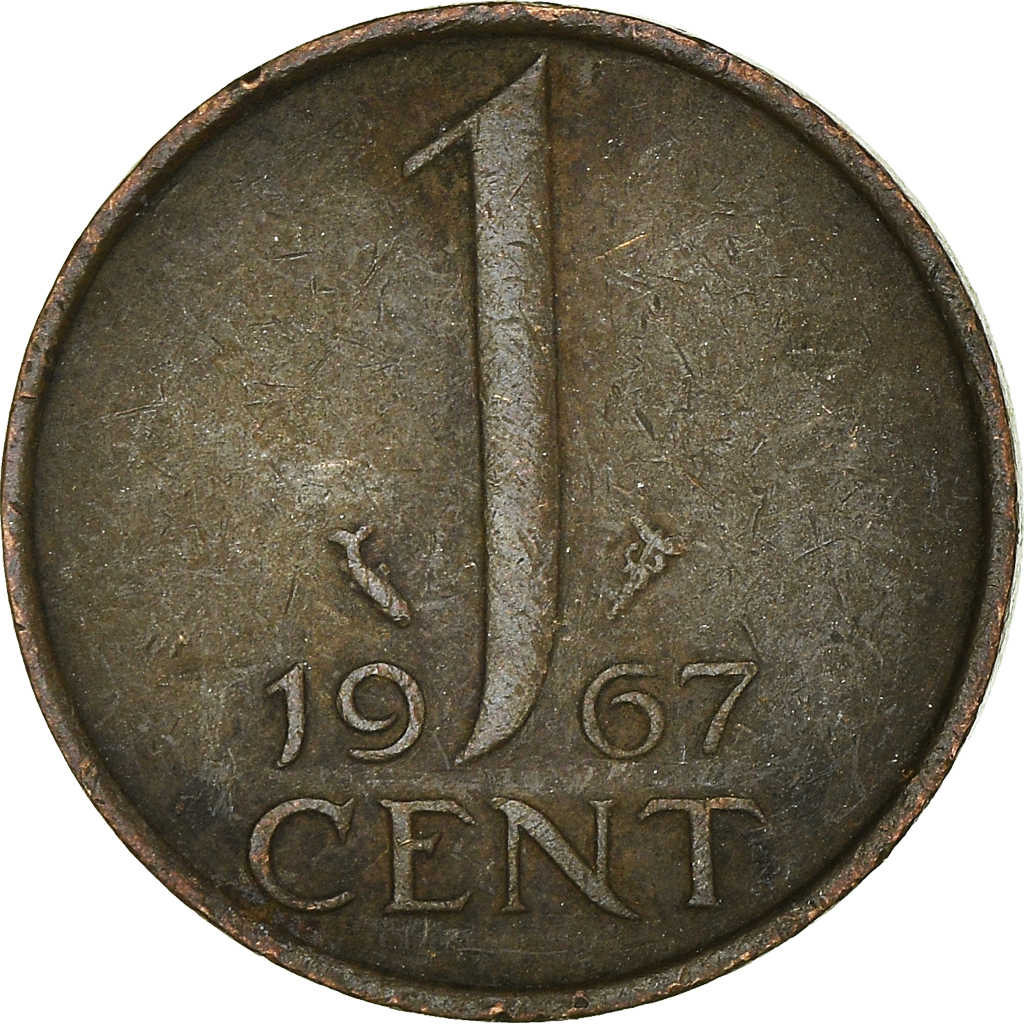 Moneda, Países Bajos, Cent, 1967