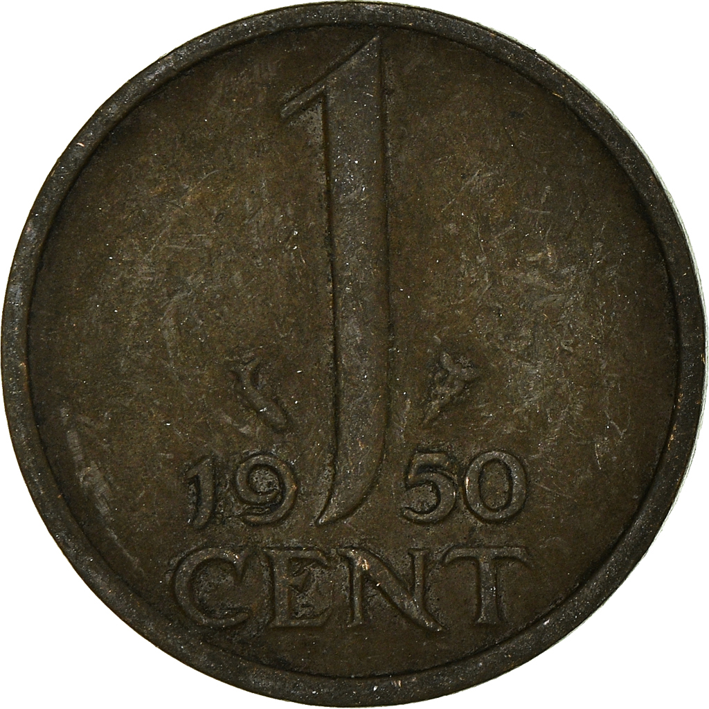 Moneda, Países Bajos, Cent, 1950