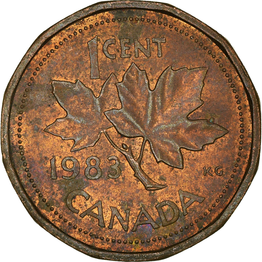 Moneda, Canadá, Cent, 1983