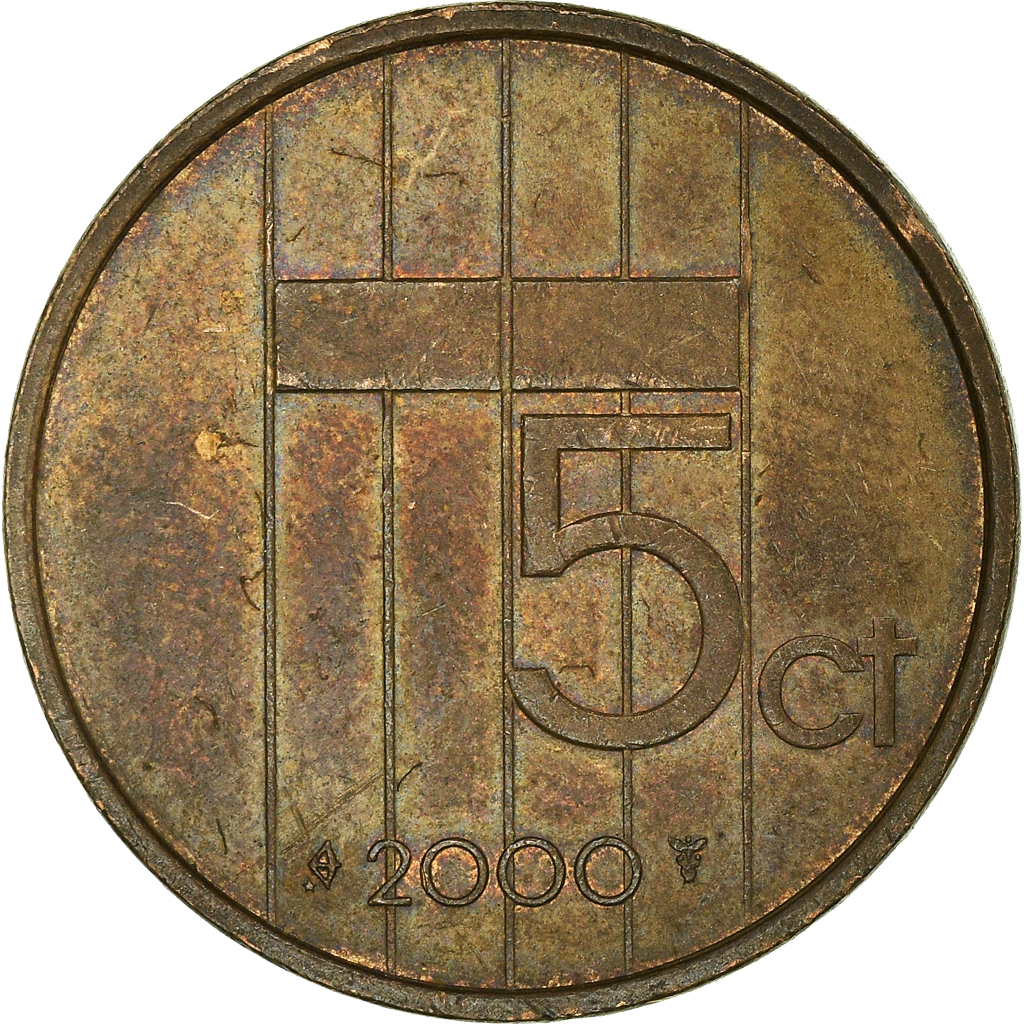 Moneda, Países Bajos, 5 Cents, 2000