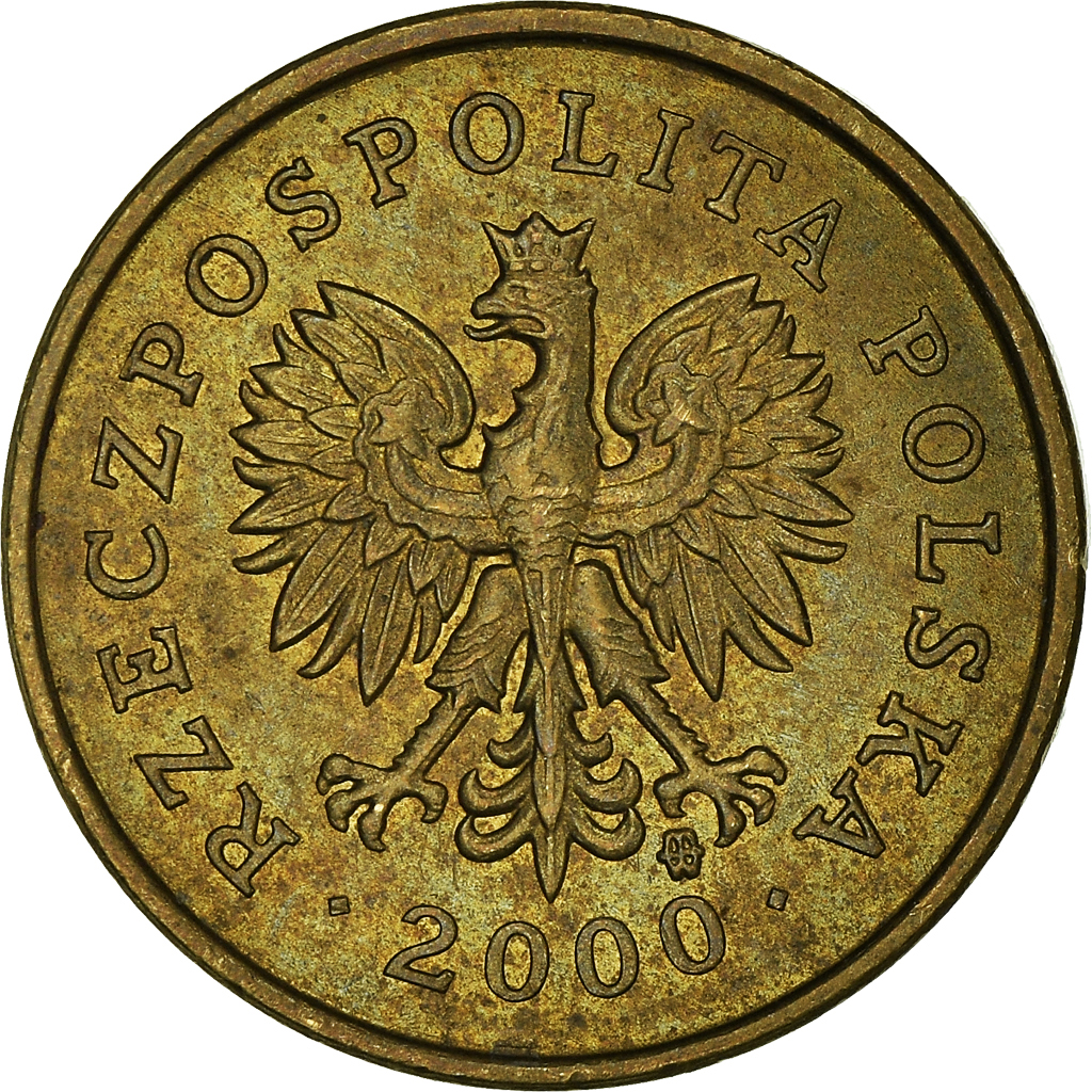 Moneda, Polonia, 2 Grosze, 2000