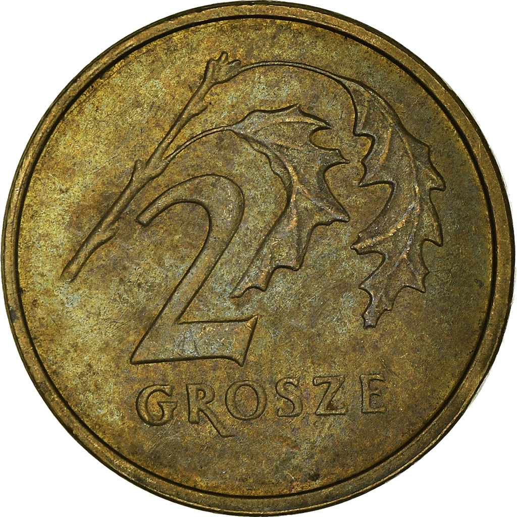 Moneda, Polonia, 2 Grosze, 2000