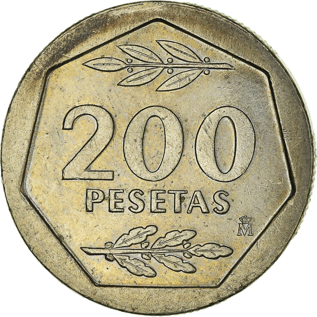 Moneda, España, 200 Pesetas, 1986