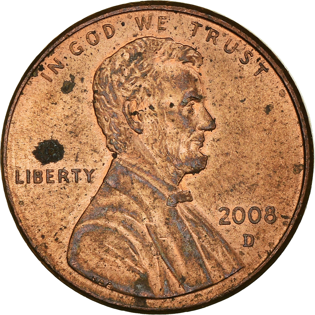 Moneda, Estados Unidos, Cent, 2008