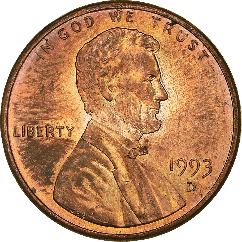 Moneda, Estados Unidos, Cent, 1993