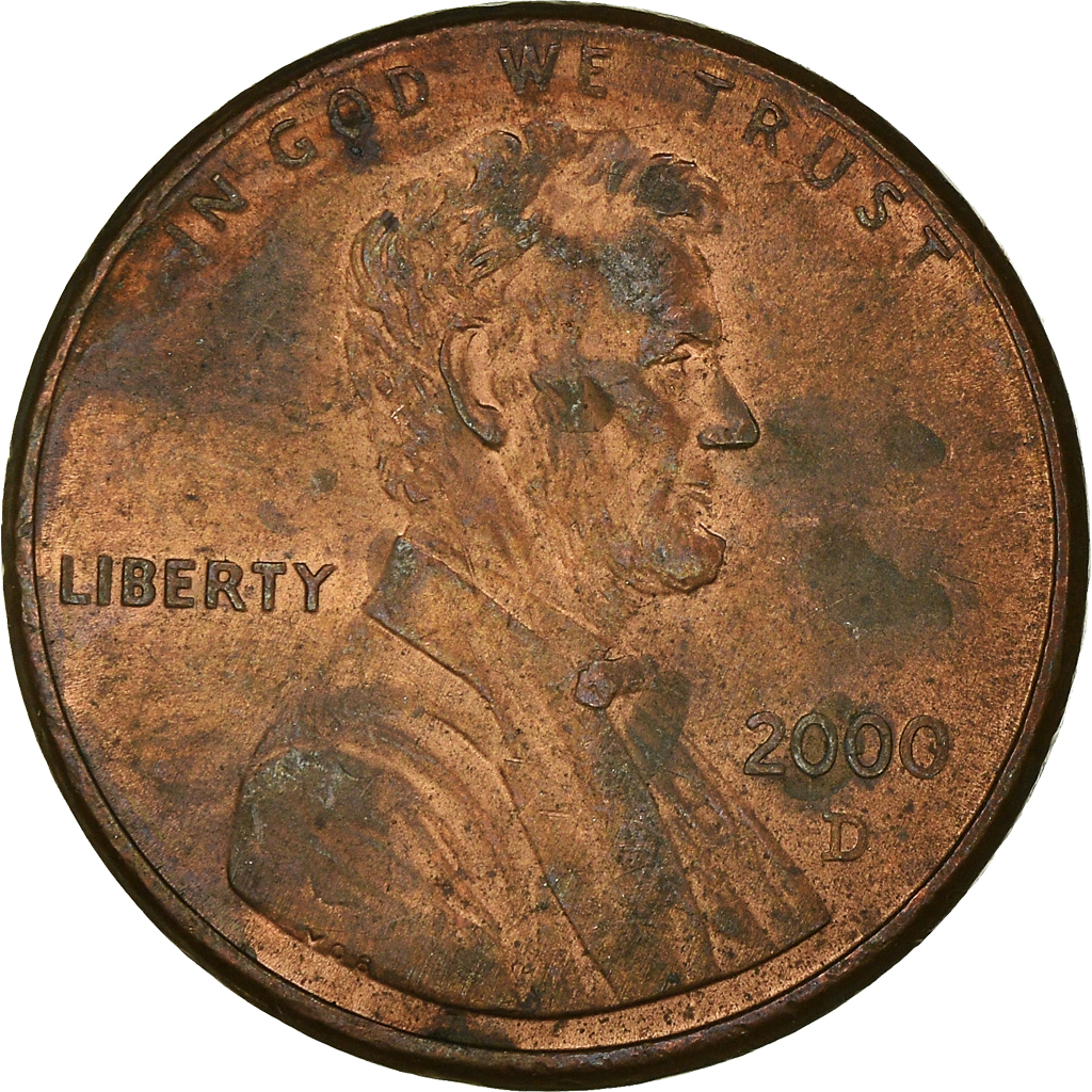 Moneda, Estados Unidos, Cent, 2000