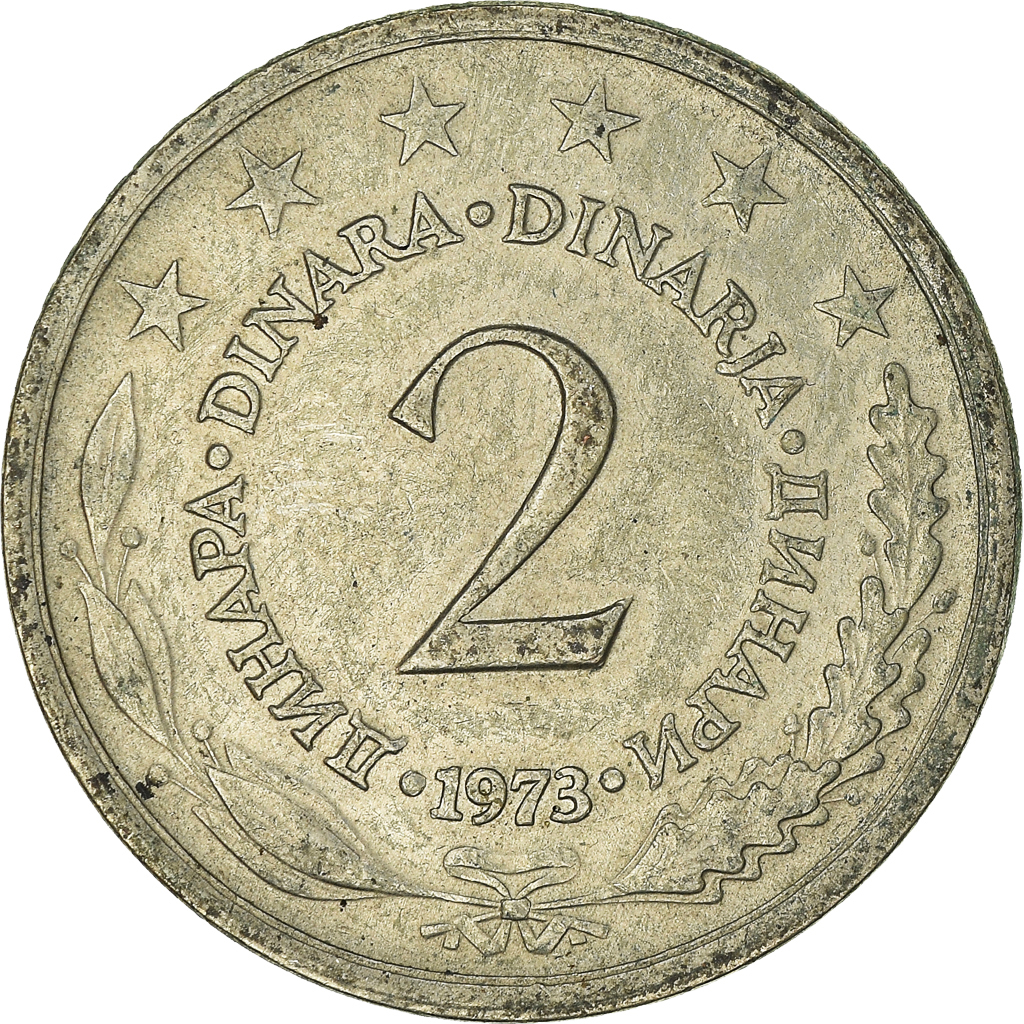 Moneda, Yugoslavia, 2 Dinara, 1973