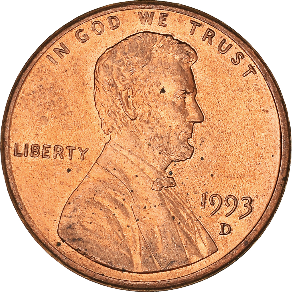 Moneda, Estados Unidos, Cent, 1993