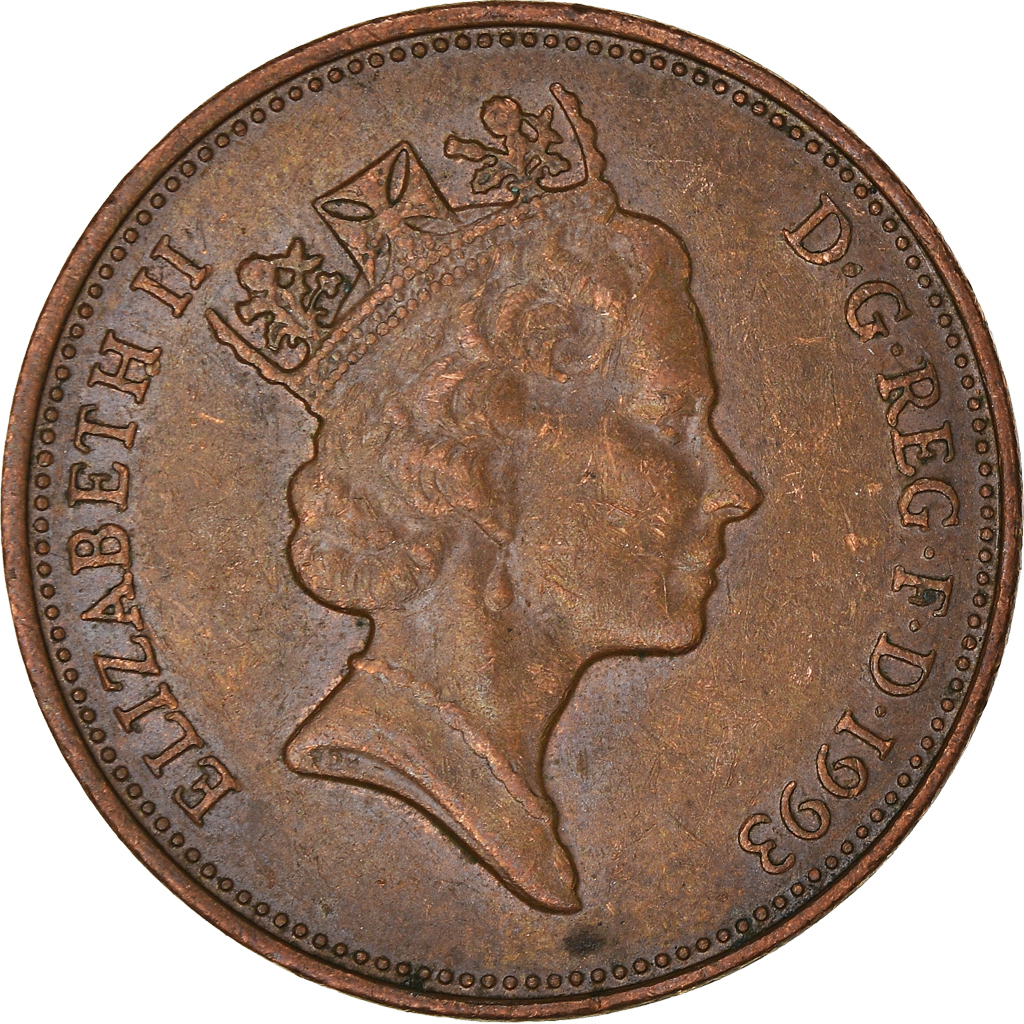 Moneda, Gran Bretaña, 2 Pence, 1993