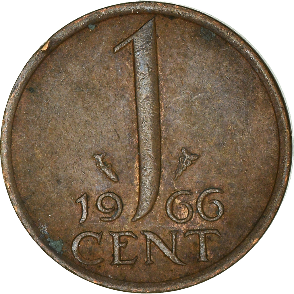 Moneda, Países Bajos, Cent, 1966