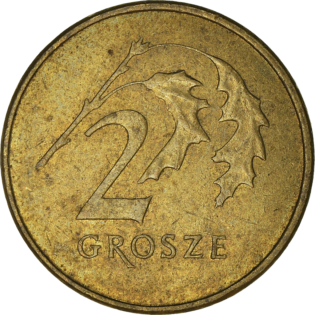 Moneda, Polonia, 2 Grosze, 2009