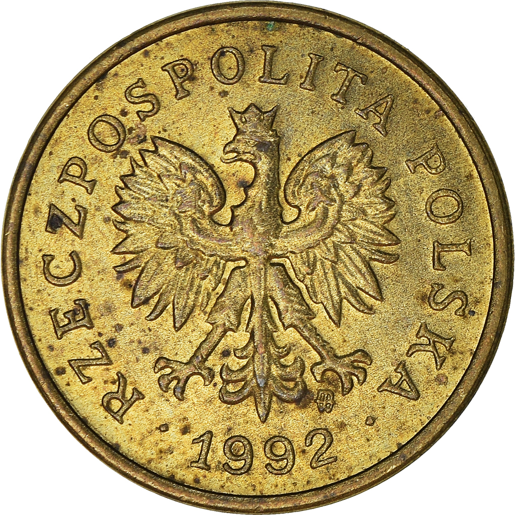 Moneda, Polonia, 2 Grosze, 1992