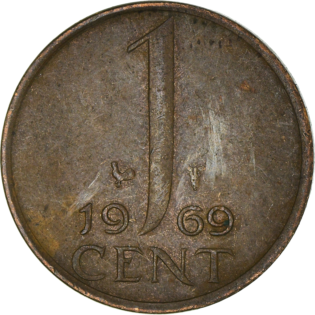 Moneda, Países Bajos, Cent, 1969