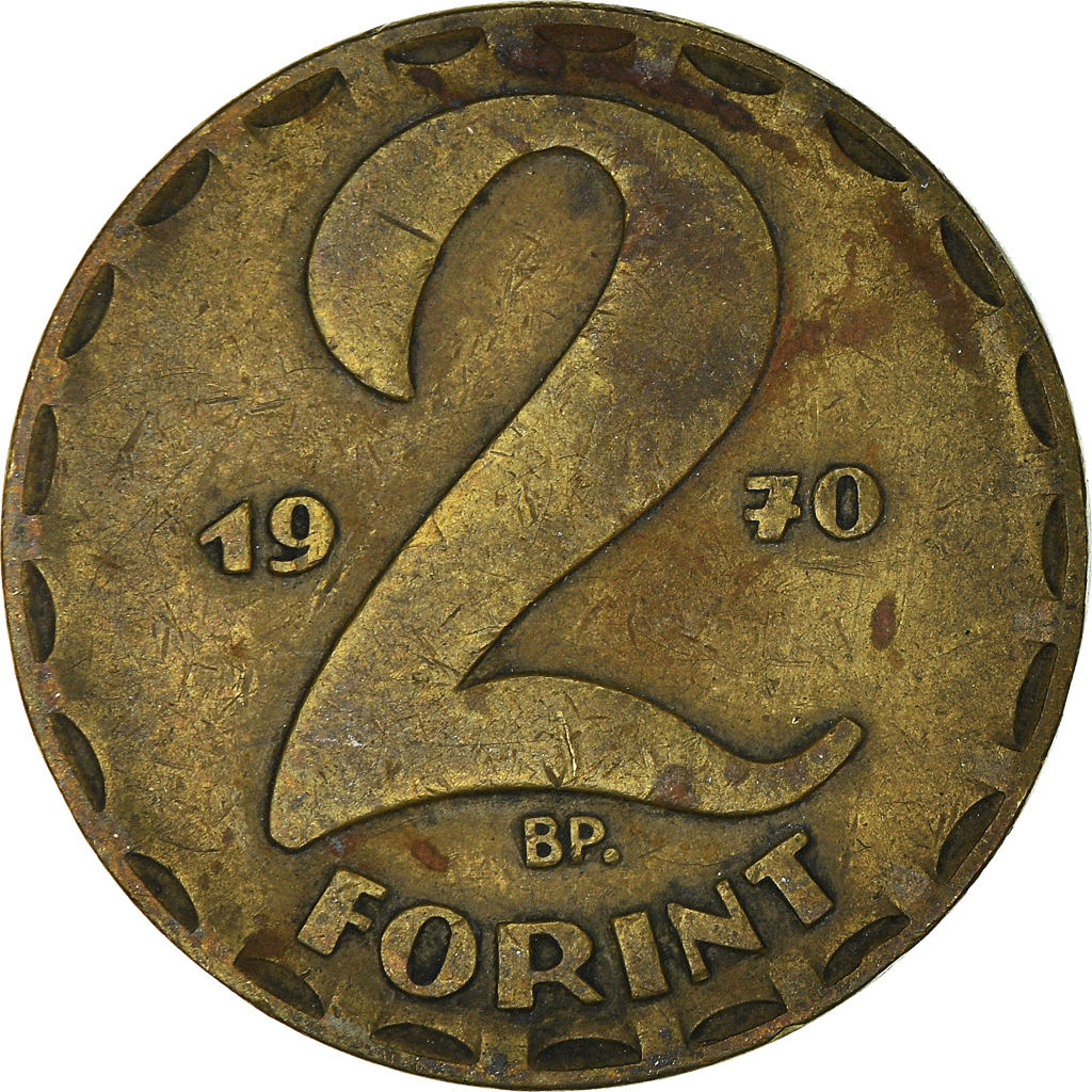 Moneda, Hungría, 2 Forint, 1970