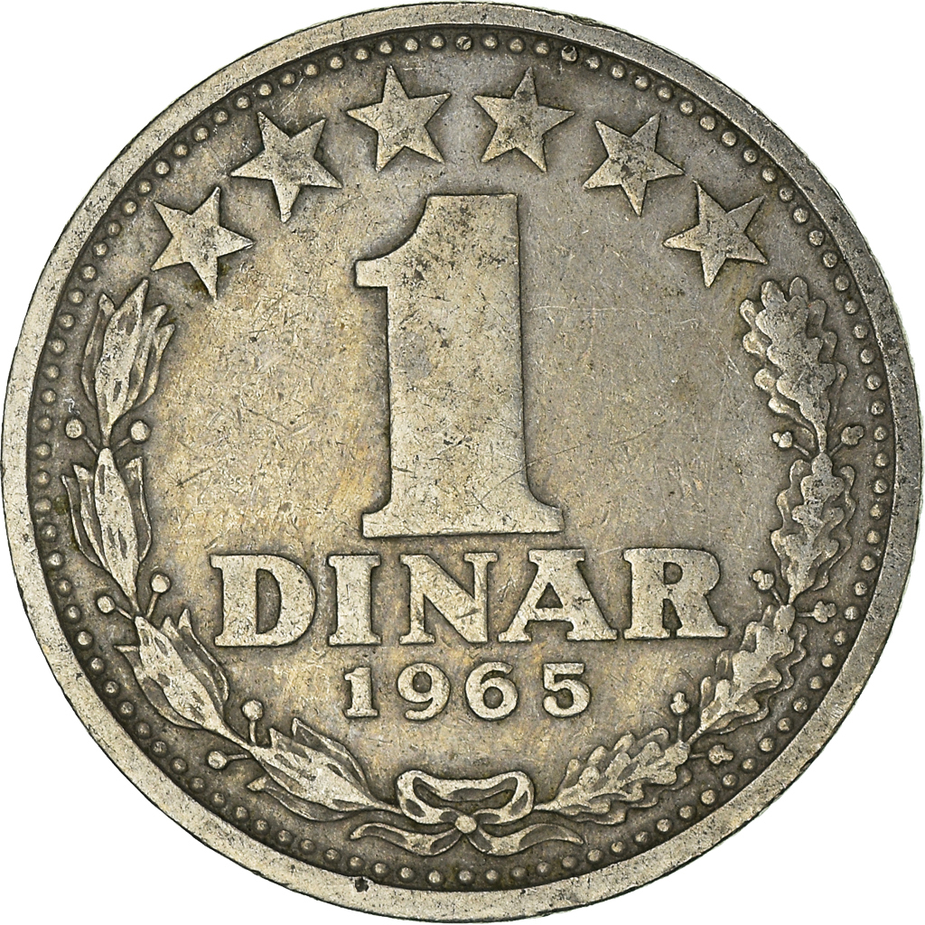 Moneda, Yugoslavia, Dinar, 1965
