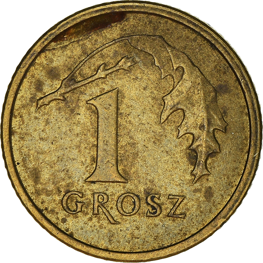 Moneda, Polonia, Grosz, 2002