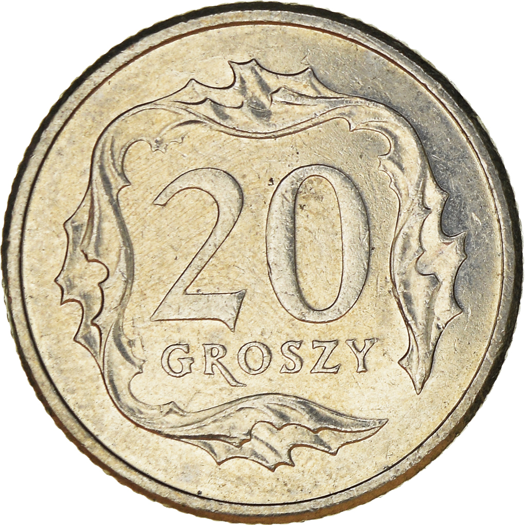 Moneda, Polonia, 20 Groszy, 2009
