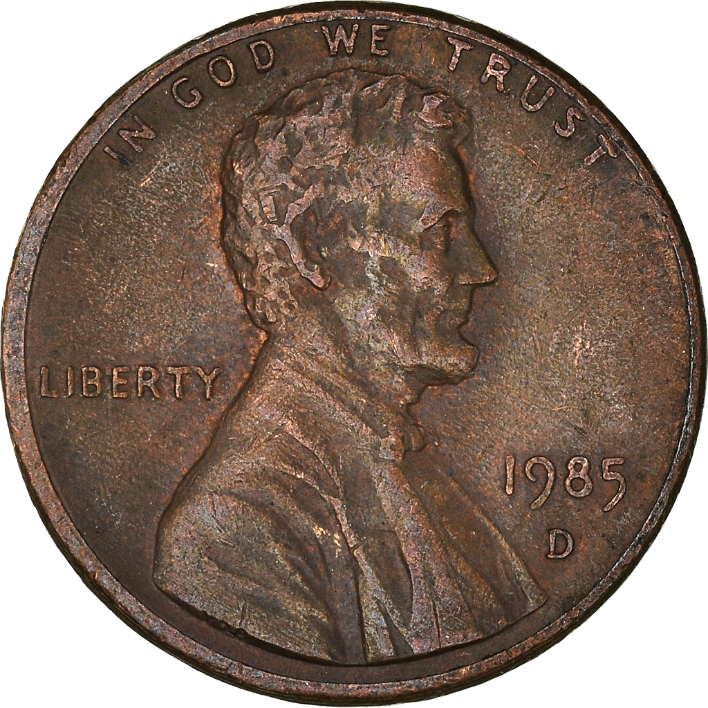 Moneda, Estados Unidos, Cent, 1985