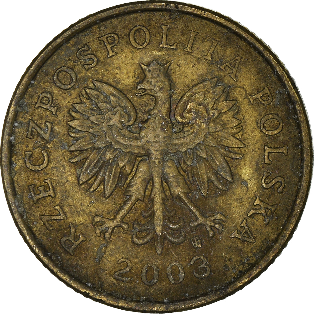 Moneda, Polonia, 5 Groszy, 2003