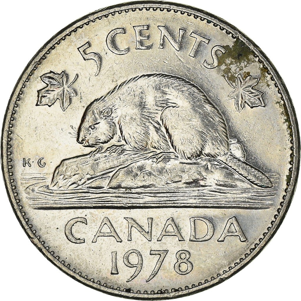 Moneda, Canadá, 5 Cents, 1978