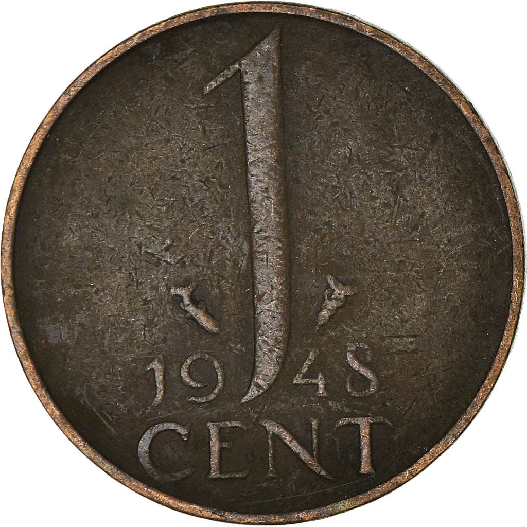 Moneda, Países Bajos, Cent, 1948