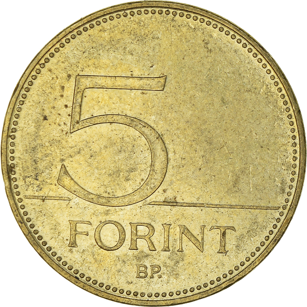 Moneda, Hungría, 5 Forint, 2010